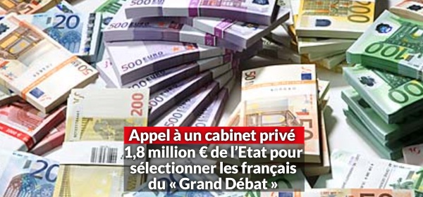 L'Etat a fait appel à un cabinet privé pour 1,8 million euros pour sélectionner des français participant au Grand débat