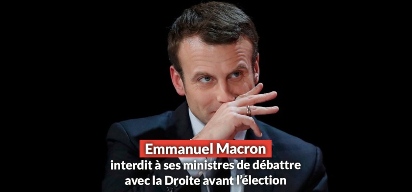 Emmanuel Macron interdit à ses ministres de débattre avec la droite