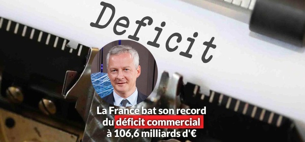 deficit commercial record france
