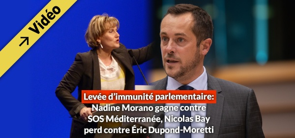 Immunité parlementaire: Nadine Morano gagne contre SOS Méditerranée, Nicolas Bay perd contre Éric Dupond-Moretti