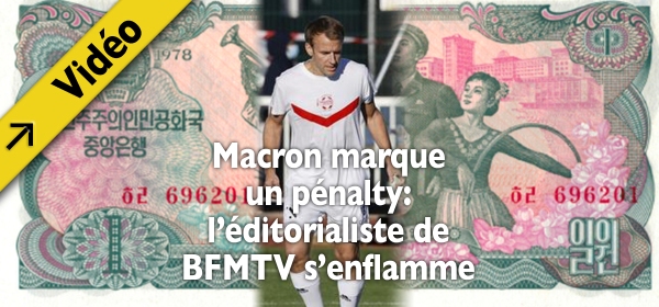 macron marque un penalty BFMTV Tétière
