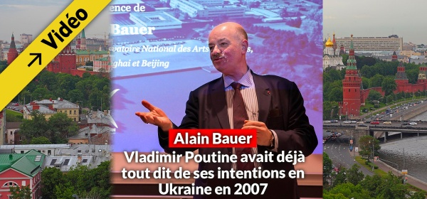 Alain Bauer: Vladimir Poutine tout dit en 2007 sur ses intentions en Ukraine