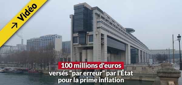 100 millions euros verses par erreur prime inflation