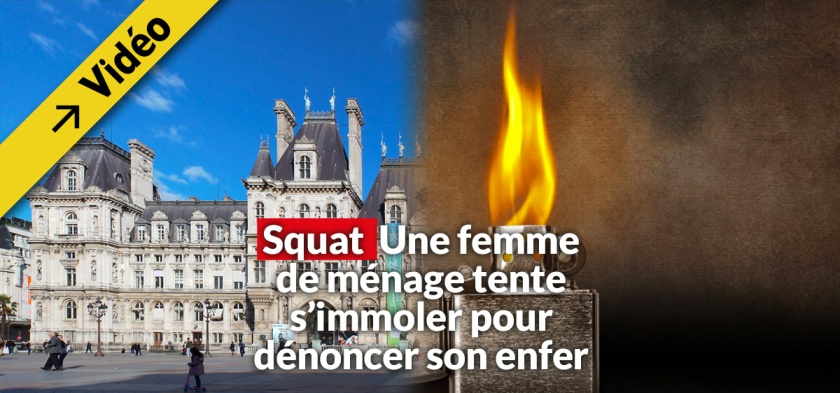 une femme de menage tente de s immoler devant l hotel de ville de paris