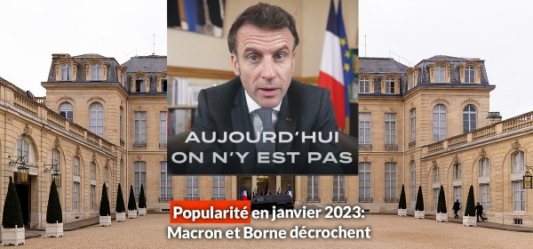 Popularité en janvier 2023: Macron et Borne décrochent