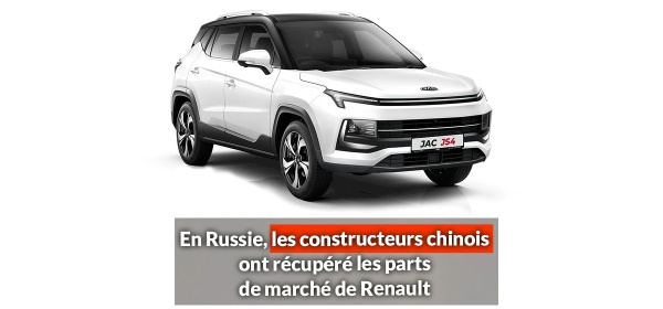 En Russie, les constructeurs chinois ont récupéré les parts de marché de Renault