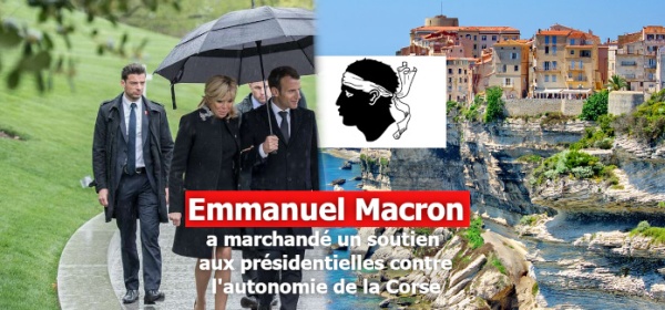 macron a obtenu un soutien à la présidentielle contre l'autonomie de la Corse